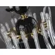Candelabru Cristale, Negru, Bohemia, E14, EL0104211600BLACK, Crystal