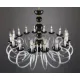 Candelabru Cristale, Negru, Bohemia, E14, EL0104211600BLACK, Crystal