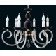 Candelabru Cristale, Sticla, Bohemia, E14, EL010421600black, Crystal
