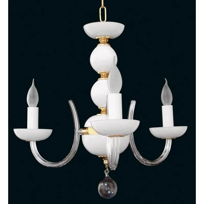 Candelabru Cristale, Sticla, Bohemia, E14, EL010422300opal, Crystal