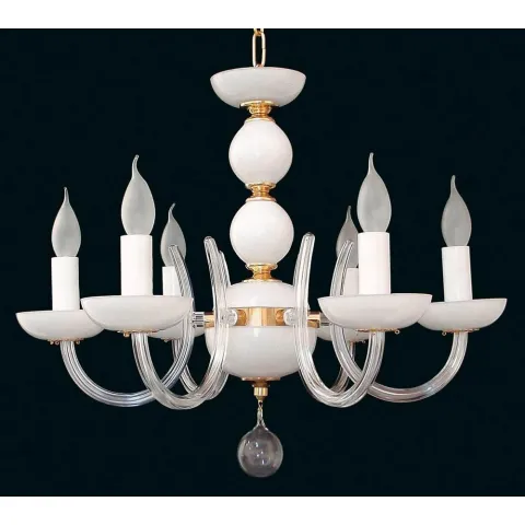 Candelabru Cristale, Sticla, Bohemia, E14, EL010422600opal, Crystal