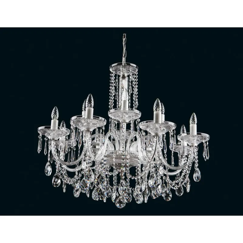 Candelabru Cristale, Bohemia, E14, EL0104328+408, Crystal