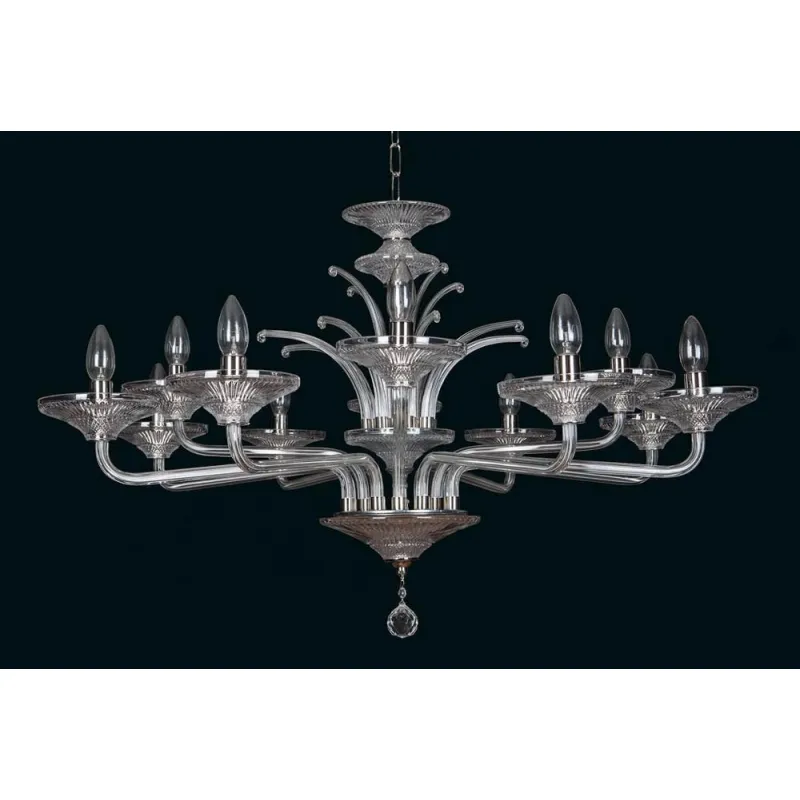 Candelabru Cristale, Sticla, Bohemia, E14, EL0104338400, Crystal