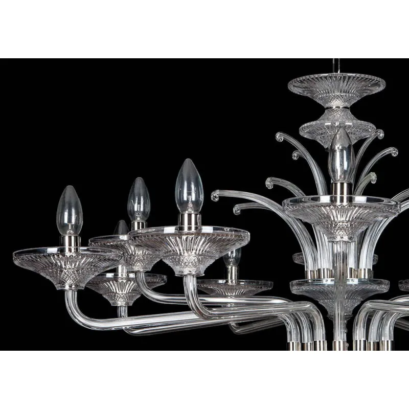 Candelabru Cristale, Sticla, Bohemia, E14, EL0104338400, Crystal