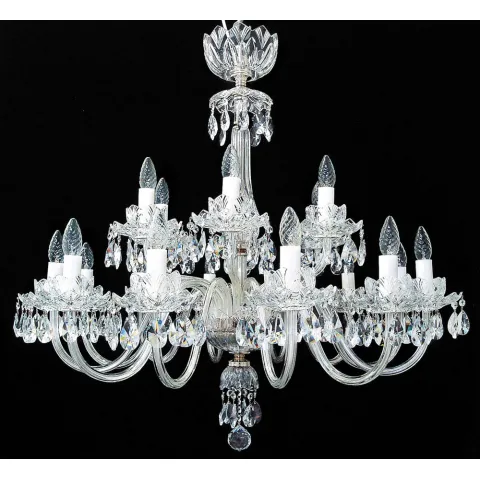 Candelabru Cristale, Sticla, Bohemia, E14, EL0106001819, Crystal