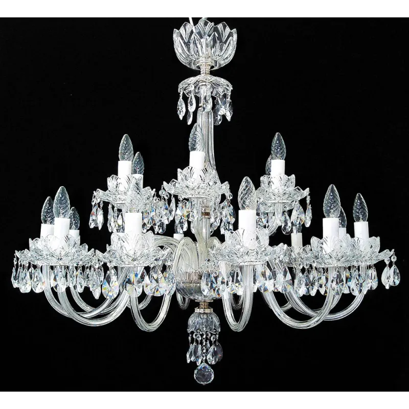 Candelabru Cristale, Sticla, Bohemia, E14, EL0106001819, Crystal