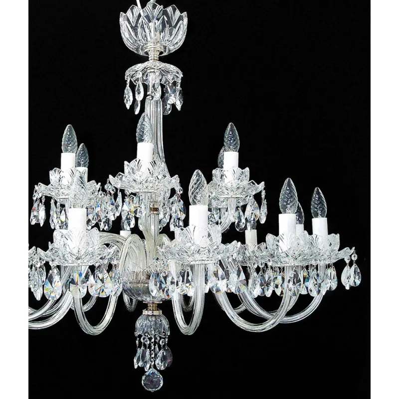 Candelabru Cristale, Sticla, Bohemia, E14, EL0106001819, Crystal