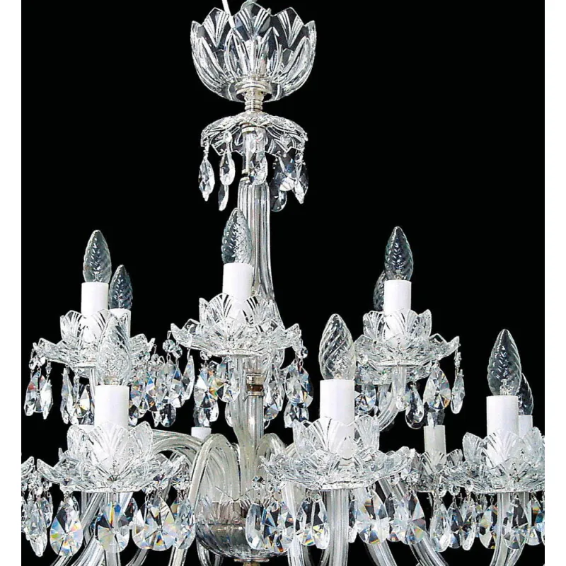Candelabru Cristale, Sticla, Bohemia, E14, EL0106001819, Crystal