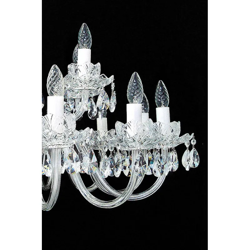 Candelabru Cristale, Sticla, Bohemia, E14, EL0106001819, Crystal