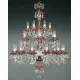 Candelabru Cristale, Ruby, Bohemia, E14, EL0106002417, Crystal