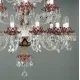 Candelabru Cristale, Ruby, Bohemia, E14, EL0106002417, Crystal