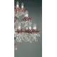 Candelabru Cristale, Ruby, Bohemia, E14, EL0106002417, Crystal