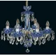 Candelabru Cristale, Albastru, Bohemia, E14, EL010600613, Crystal