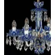 Candelabru Cristale, Albastru, Bohemia, E14, EL010600613, Crystal