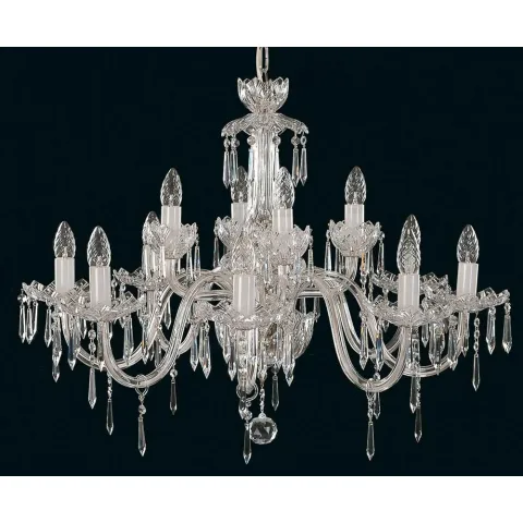 Candelabru Cristale, Sticla NH, Bohemia, E14, EL0106011219, Crystal
