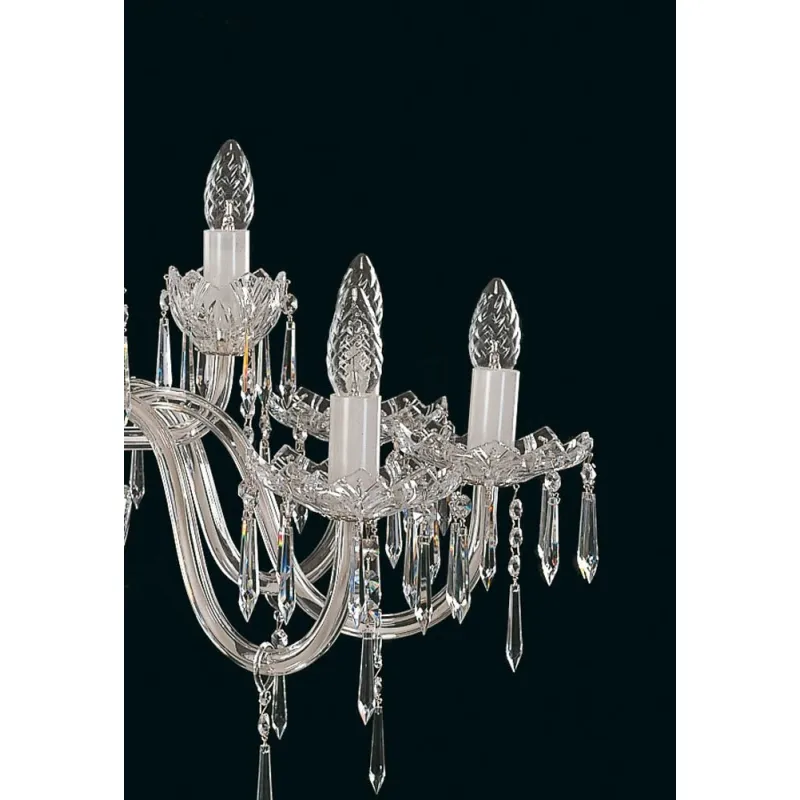 Candelabru Cristale, Sticla NH, Bohemia, E14, EL0106011219, Crystal