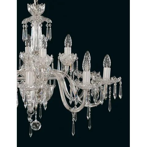 Candelabru Cristale, Sticla NH, Bohemia, E14, EL0106011219, Crystal