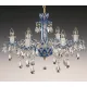 Candelabru Cristale, Albastru, Bohemia, E14, EL010601613, Crystal