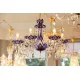 Candelabru Cristale, Albastru, Bohemia, E14, EL010601613, Crystal