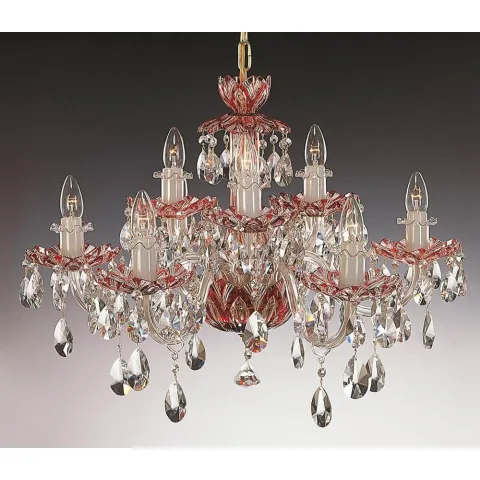 Candelabru Cristale, Ruby, Bohemia, E14, EL010601917, Crystal