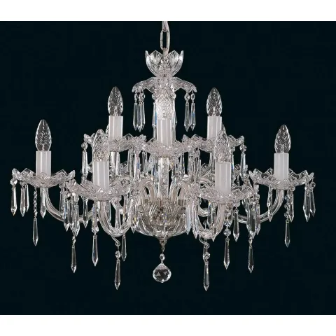 Candelabru Cristale, Sticla, Bohemia, E14, EL010601919NH, Crystal