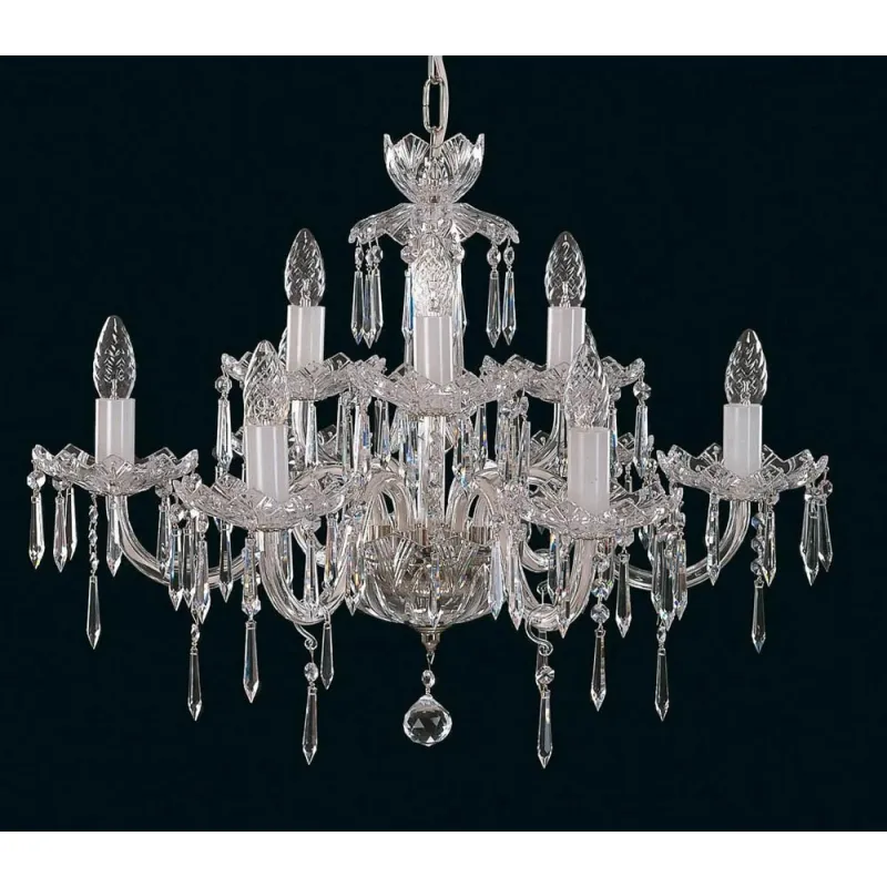 Candelabru Cristale, Sticla, Bohemia, E14, EL010601919NH, Crystal