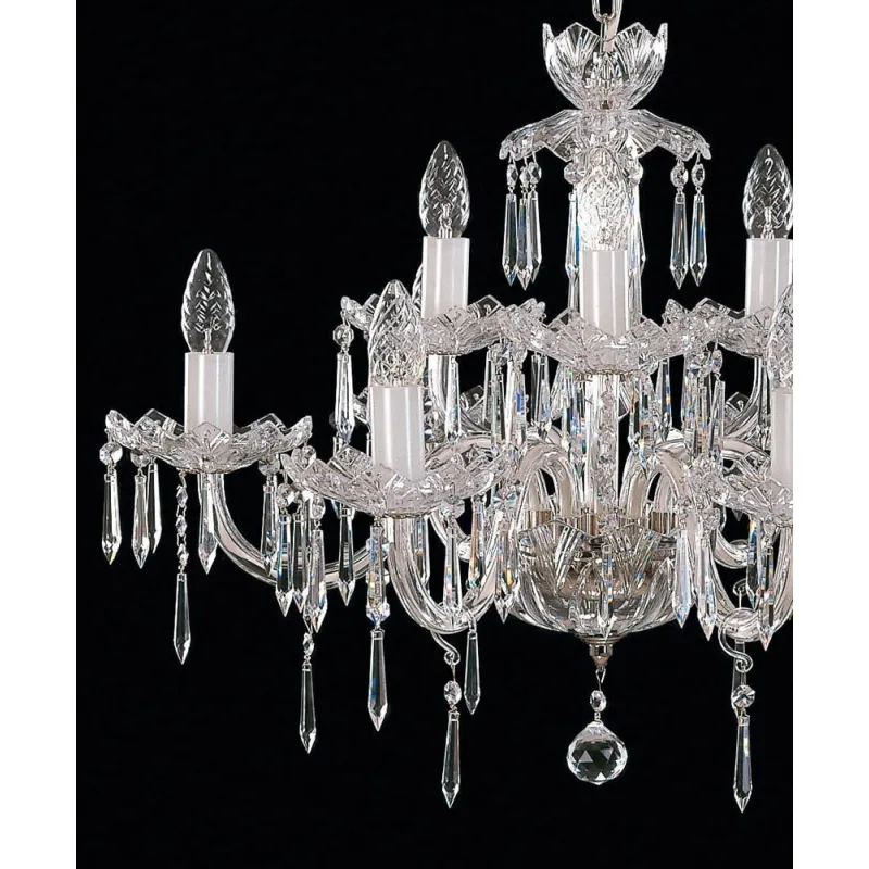 Candelabru Cristale, Sticla, Bohemia, E14, EL010601919NH, Crystal