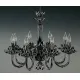 Candelabru Sticla, Negru, Bohemia, E14, EL010605818ant, Crystal