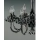 Candelabru Sticla, Negru, Bohemia, E14, EL010605818ant, Crystal