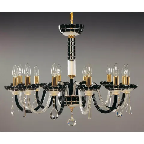 Candelabru Cristale, Sticla, Bohemia, E14, EL0106131218, Crystal