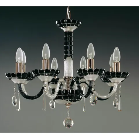 Candelabru Cristale, Sticla, Bohemia, E14, EL010613818, Crystal