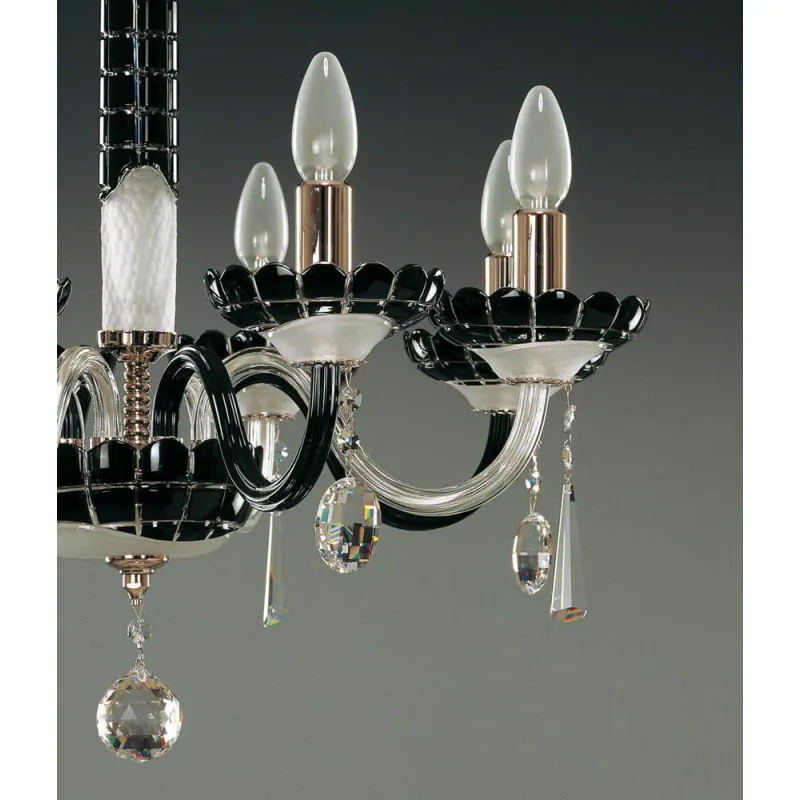 Candelabru Cristale, Sticla, Bohemia, E14, EL010613818, Crystal