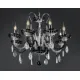 Candelabru Cristale, Negru, Bohemia, E14, EL010619818Ni, Crystal
