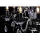 Candelabru Cristale, Negru, Bohemia, E14, EL010619818Ni, Crystal