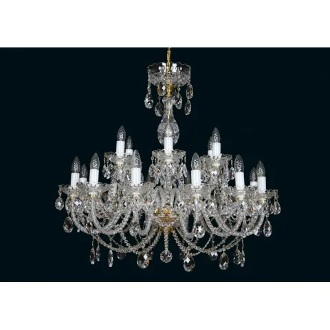 Candelabru Cristale, Sticla, Bohemia, E14, EL0106211819, Crystal