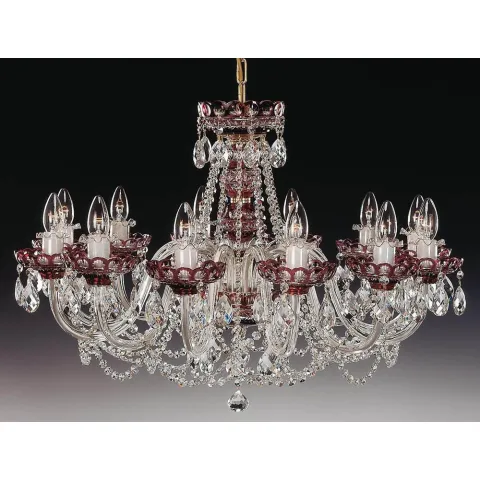 Candelabru Cristale, violet, Bohemia, E14, EL0106221217, Crystal