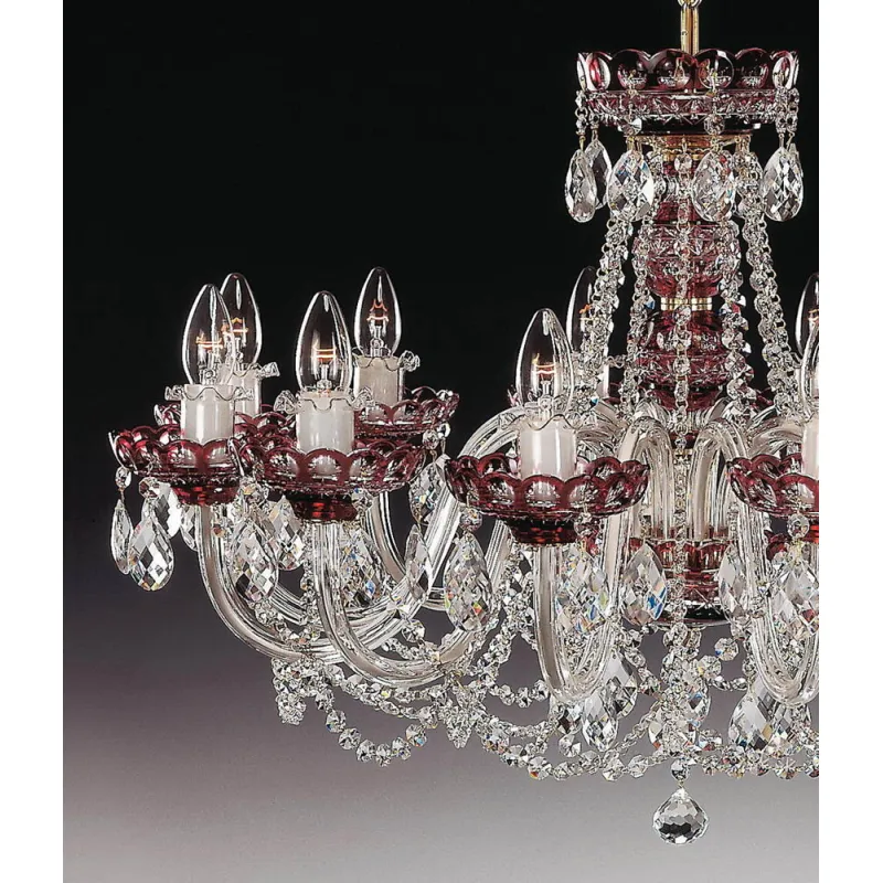 Candelabru Cristale, violet, Bohemia, E14, EL0106221217, Crystal