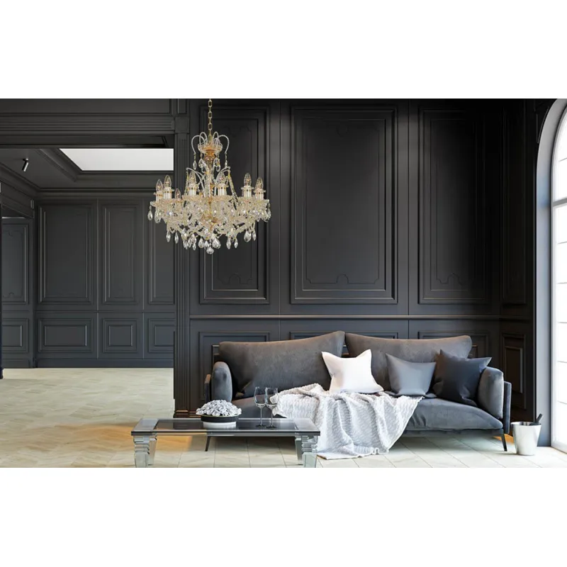 Candelabru Cristale, Sticla, Bohemia, E14, EL0106301295, Crystal