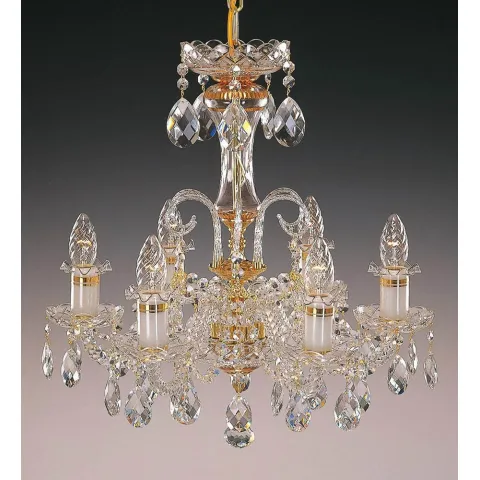 Candelabru Cristale, Sticla, Bohemia, E14, EL010630695, Crystal