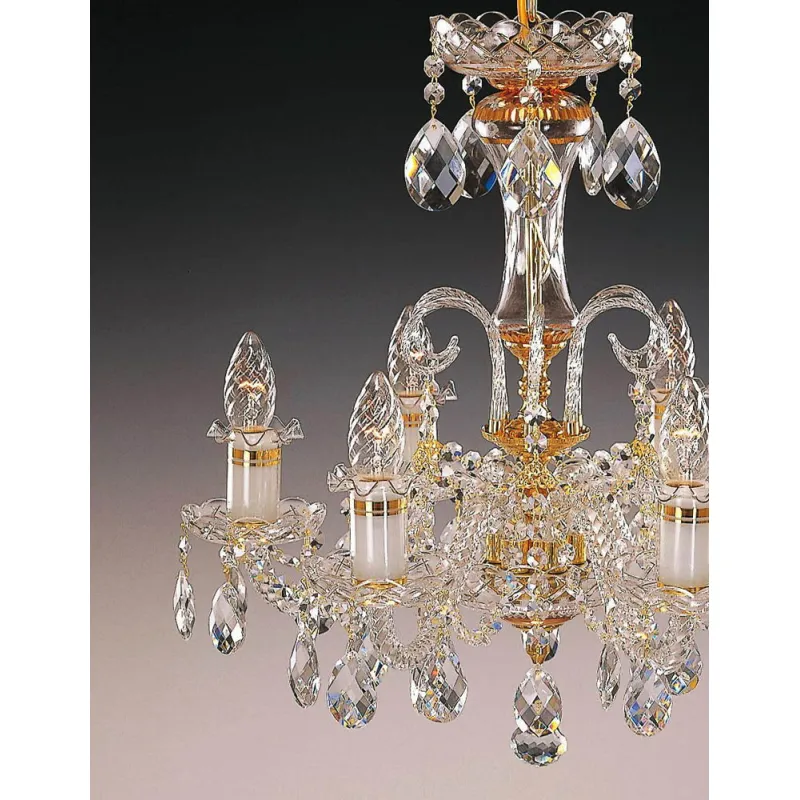 Candelabru Cristale, Sticla, Bohemia, E14, EL010630695, Crystal
