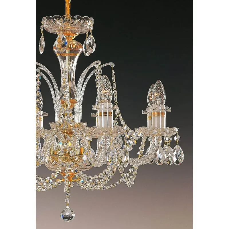 Candelabru Cristale, Sticla, Bohemia, E14, EL010630895, Crystal