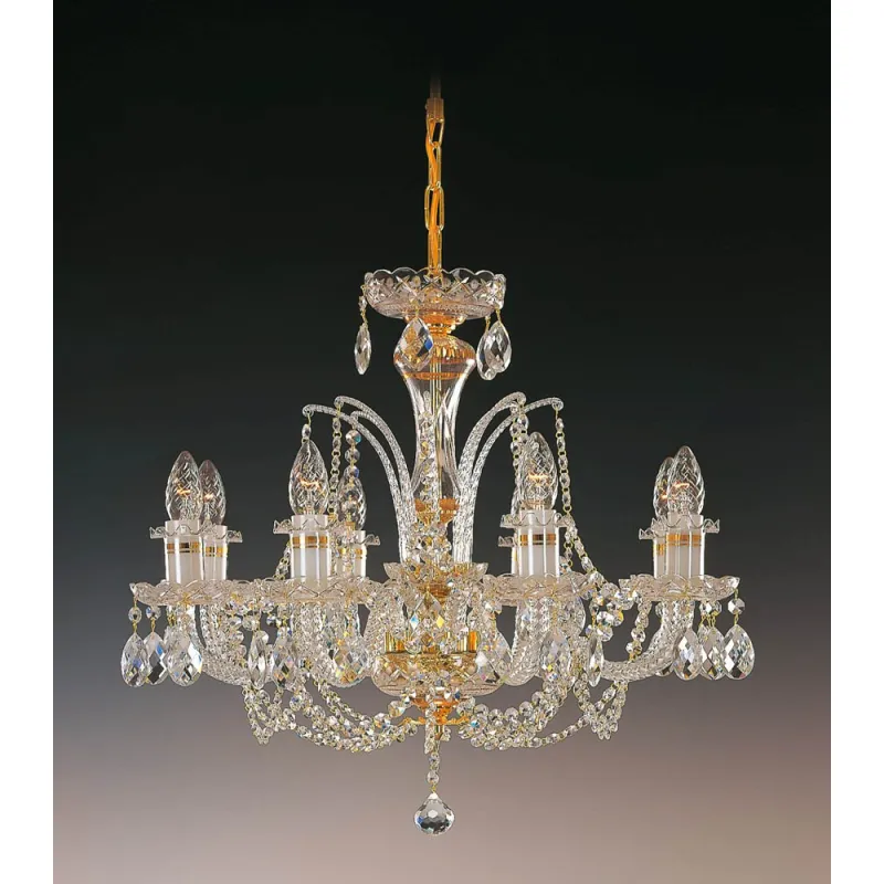 Candelabru Cristale, Sticla, Bohemia, E14, EL010630895, Crystal