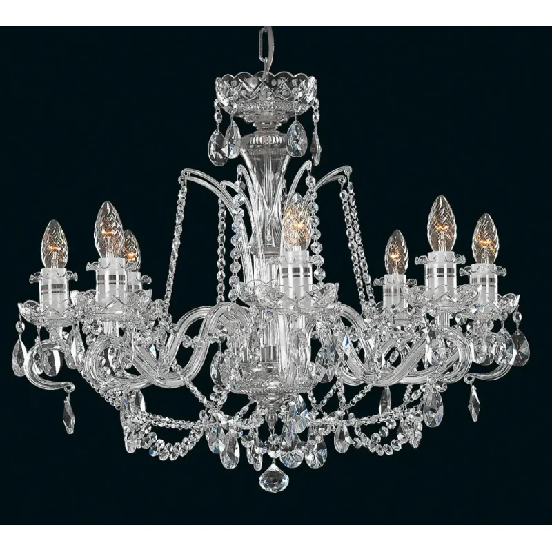 Candelabru Cristale, Sticla, Bohemia, E14, EL010633895, Crystal
