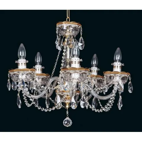 Candelabru Cristale, Sticla, Bohemia, E14, EL010645502, Crystal