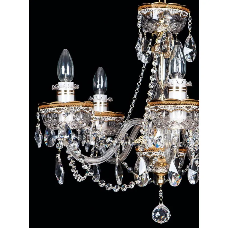 Candelabru Cristale, Sticla, Bohemia, E14, EL010645502, Crystal