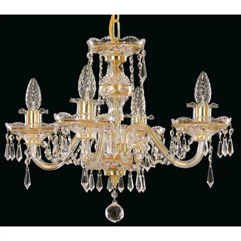 Candelabru Cristale, Sticla, Bohemia, E14, EL010650403, Crystal