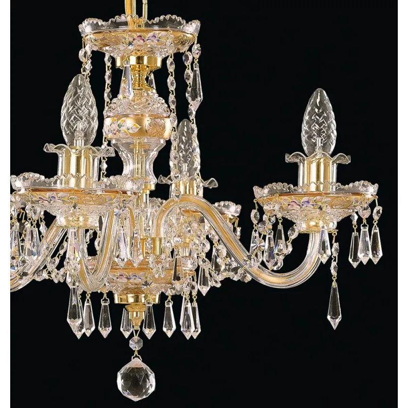 Candelabru Cristale, Sticla, Bohemia, E14, EL010650403, Crystal
