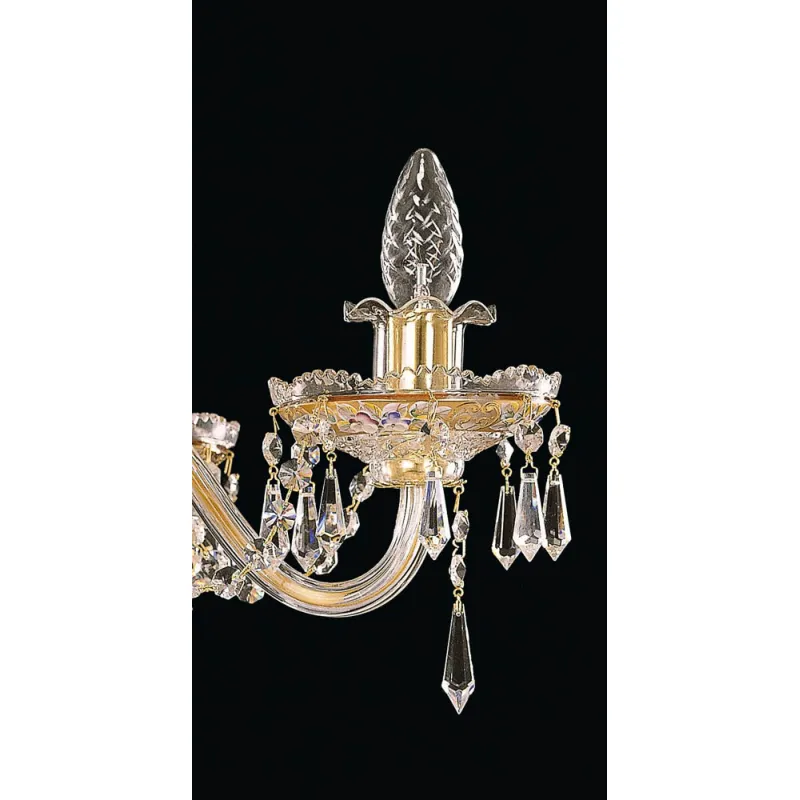 Candelabru Cristale, Sticla, Bohemia, E14, EL010650403, Crystal