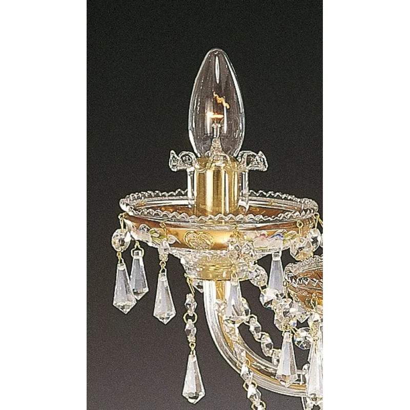 Candelabru Cristale, Sticla, Bohemia, E14, EL010650603, Crystal
