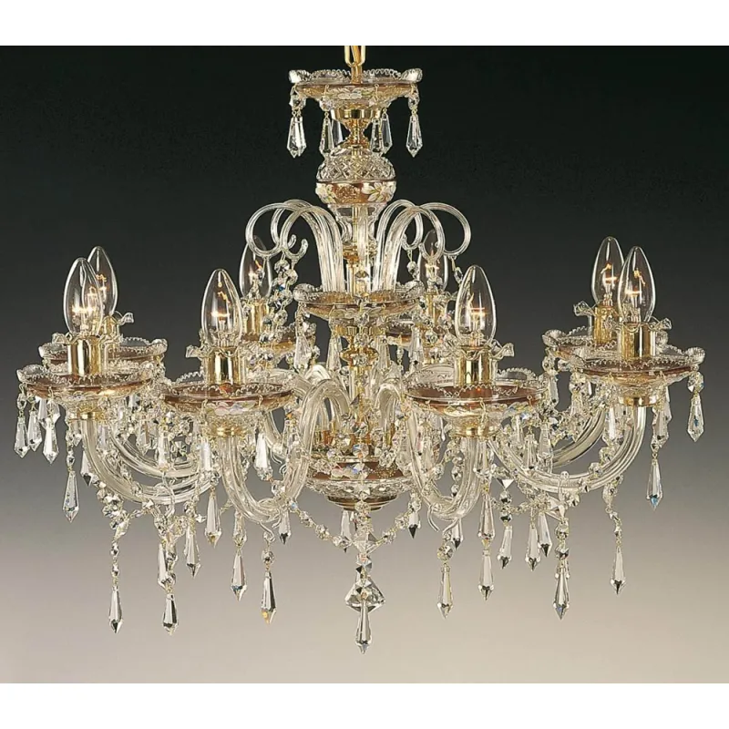 Candelabru Cristale, Sticla, Bohemia, E14, EL010650803, Crystal